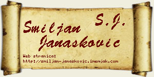 Smiljan Janašković vizit kartica